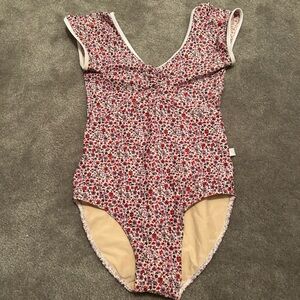 Cute and fun pink/purple flowery ballet leotard